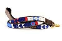 "Red White Blue" Beaded Dog Lead - Equine Exchange Tack Shop