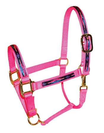 Premium 1" Nylon Overlay Halter w/Adj Chin and Snap - Equine Exchange Tack Shop