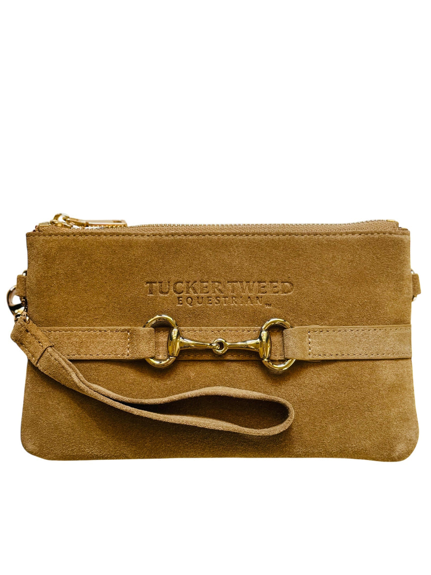 Wellington Suede Wristlet - Milk Chocolate  