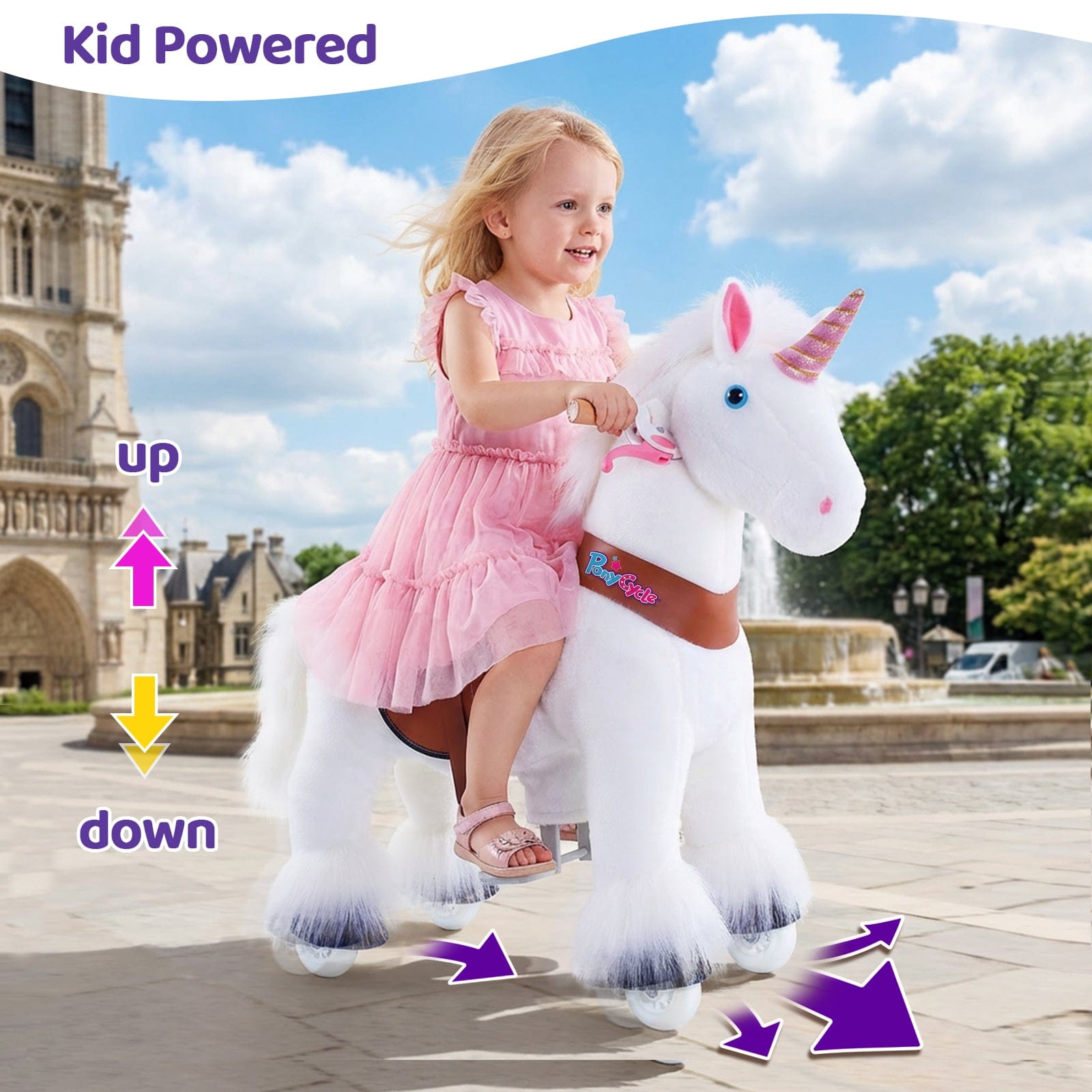 Model U® Unicorn Ride-On Toy Age 3–4 – White
