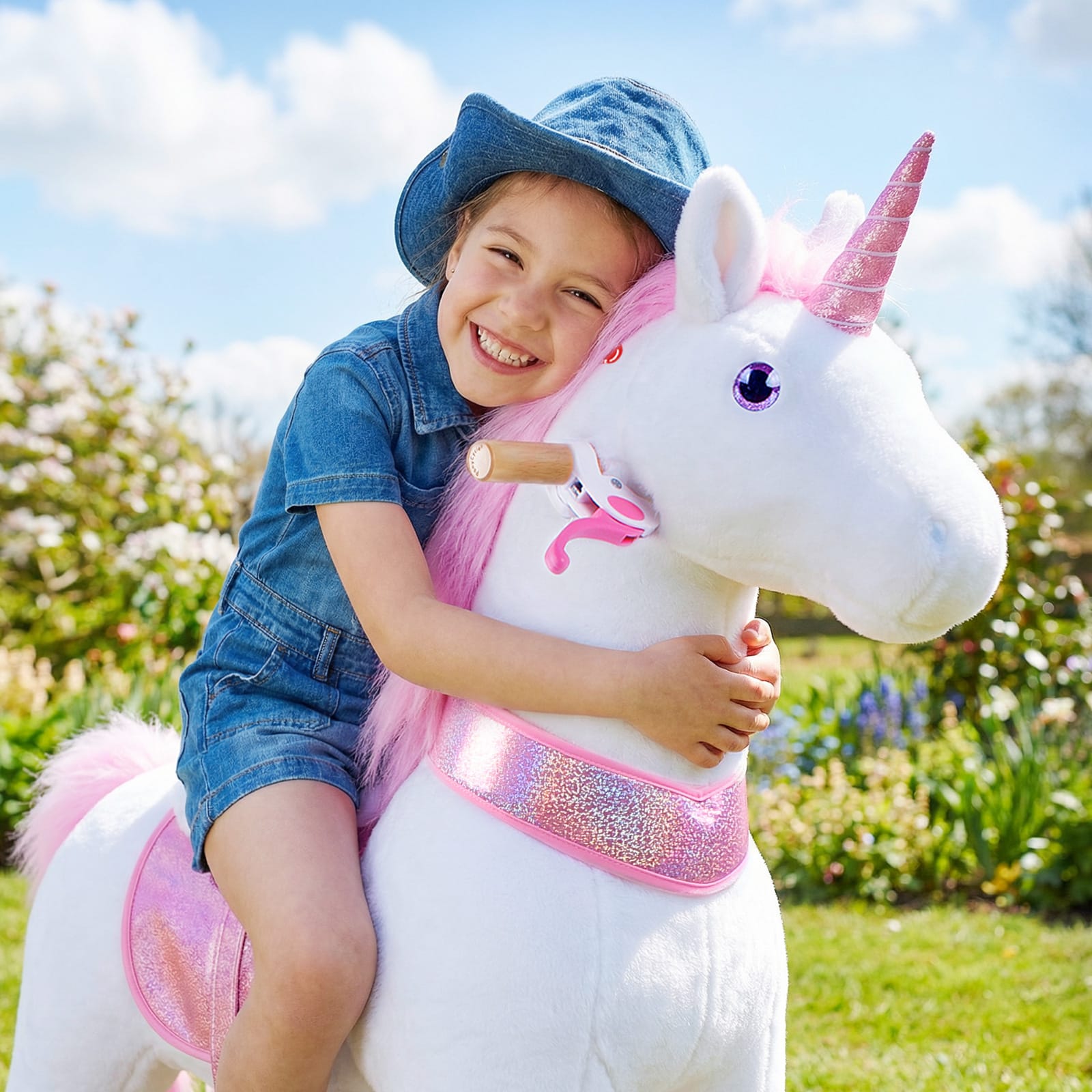 Pink Unicorn Ride-On Toy - Age 4–7