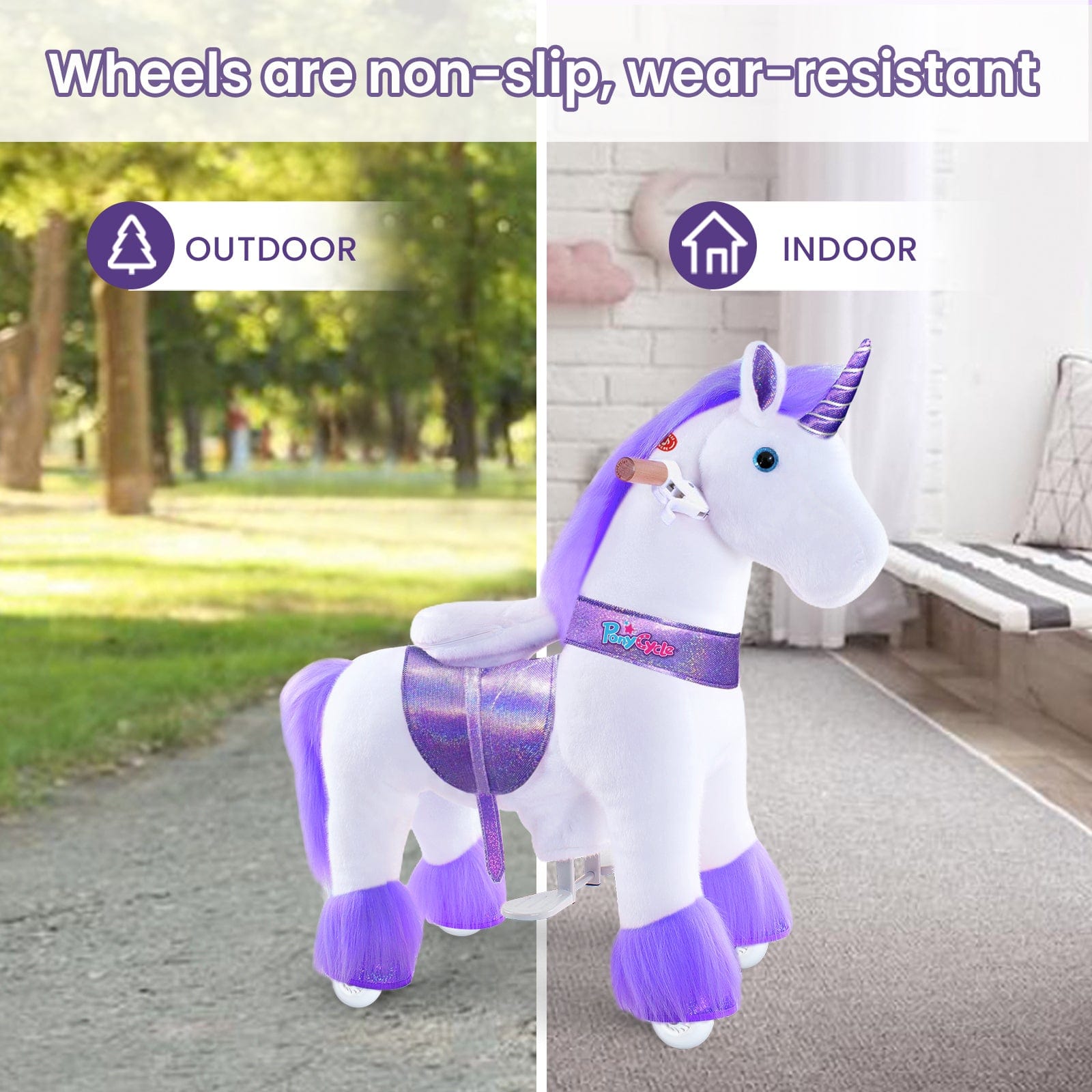 Model U® Unicorn Ride-On Toy Age 4–7 – Purple  