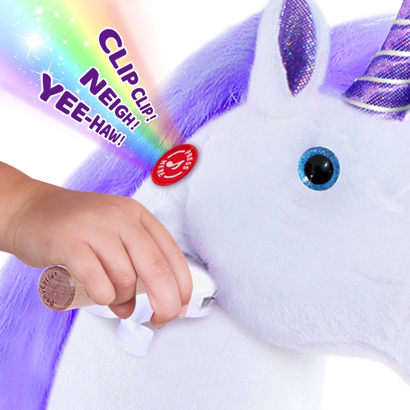 Model U® Unicorn Ride-On Toy Age 4–7 – Purple  