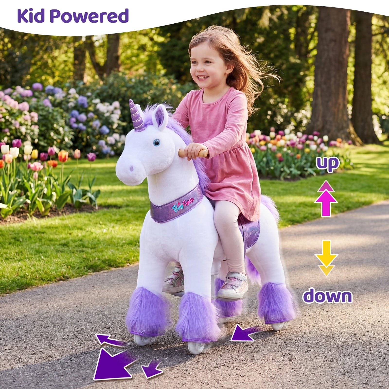 Model U® Unicorn Ride-On Toy Age 4–7 – Purple  