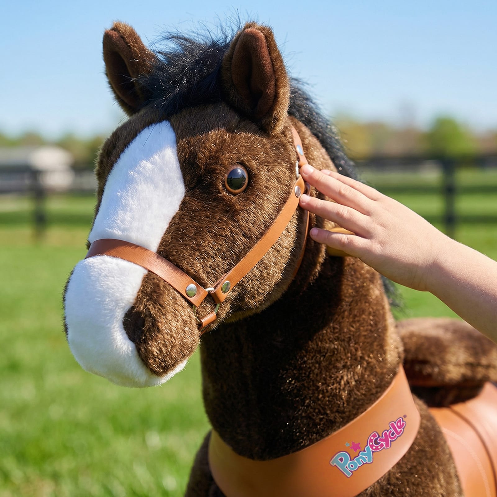 Chocolate Horse Ride-On Toy - Age 4–7