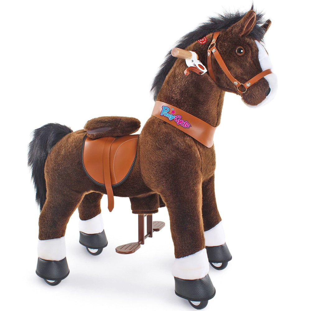 Chocolate Horse Ride-On Toy - Age 4–7
