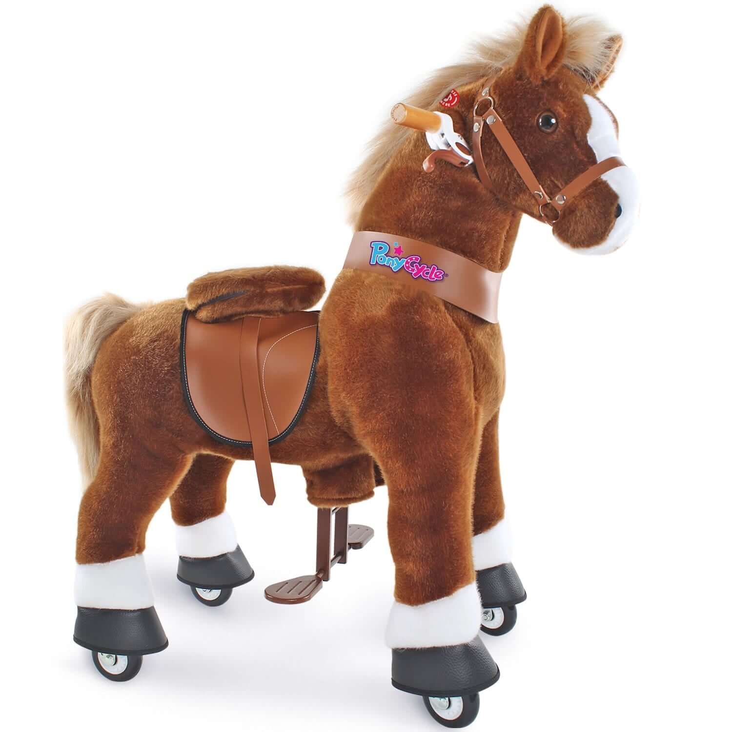 Brown Horse Ride-On Toy - Age 4–7  