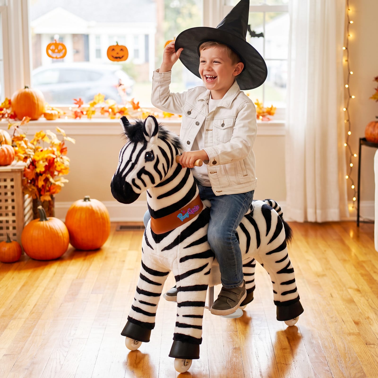 Zebra Ride-On Toy - Age 4–7