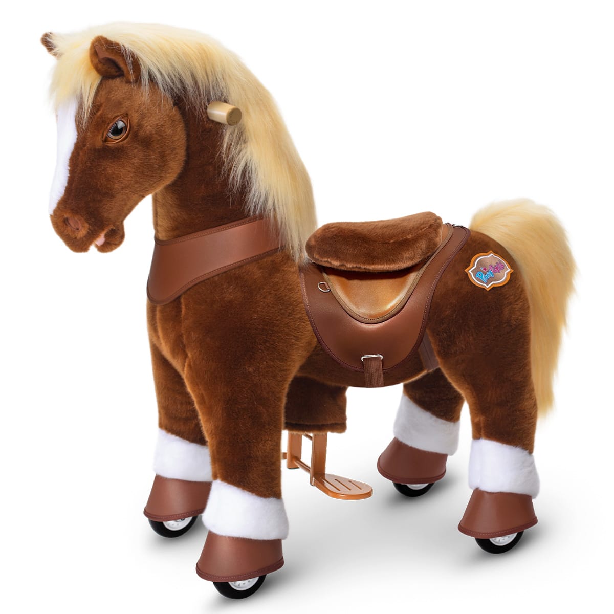 Brown Horse Ride-On Toy - Age 3–4