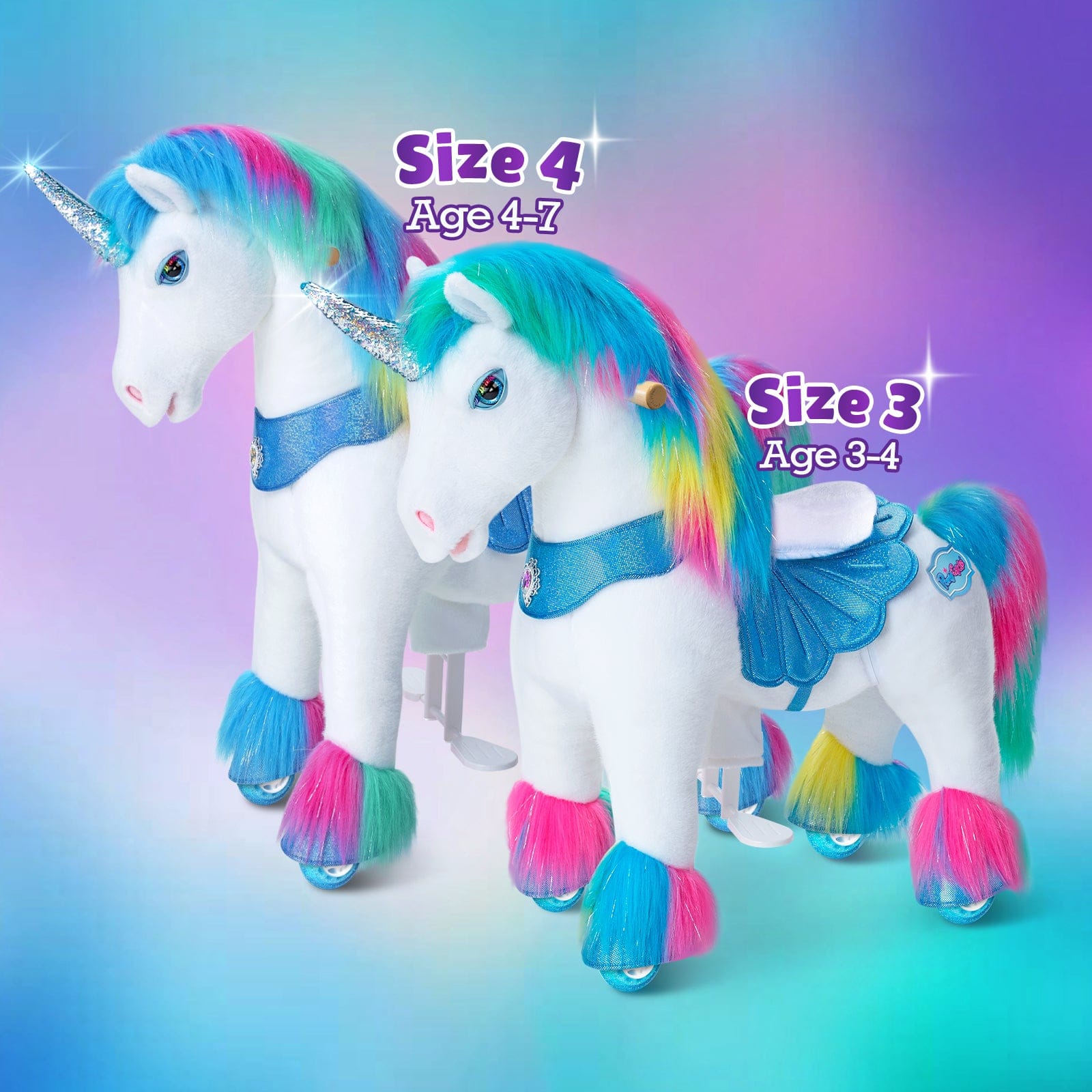 Model Y® Unicorn Ride-On Toy Age 4–7 – Rainbow  