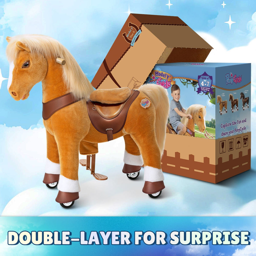 Model Y® Horse Ride-On Toy Age 4–7 – Light Brown  
