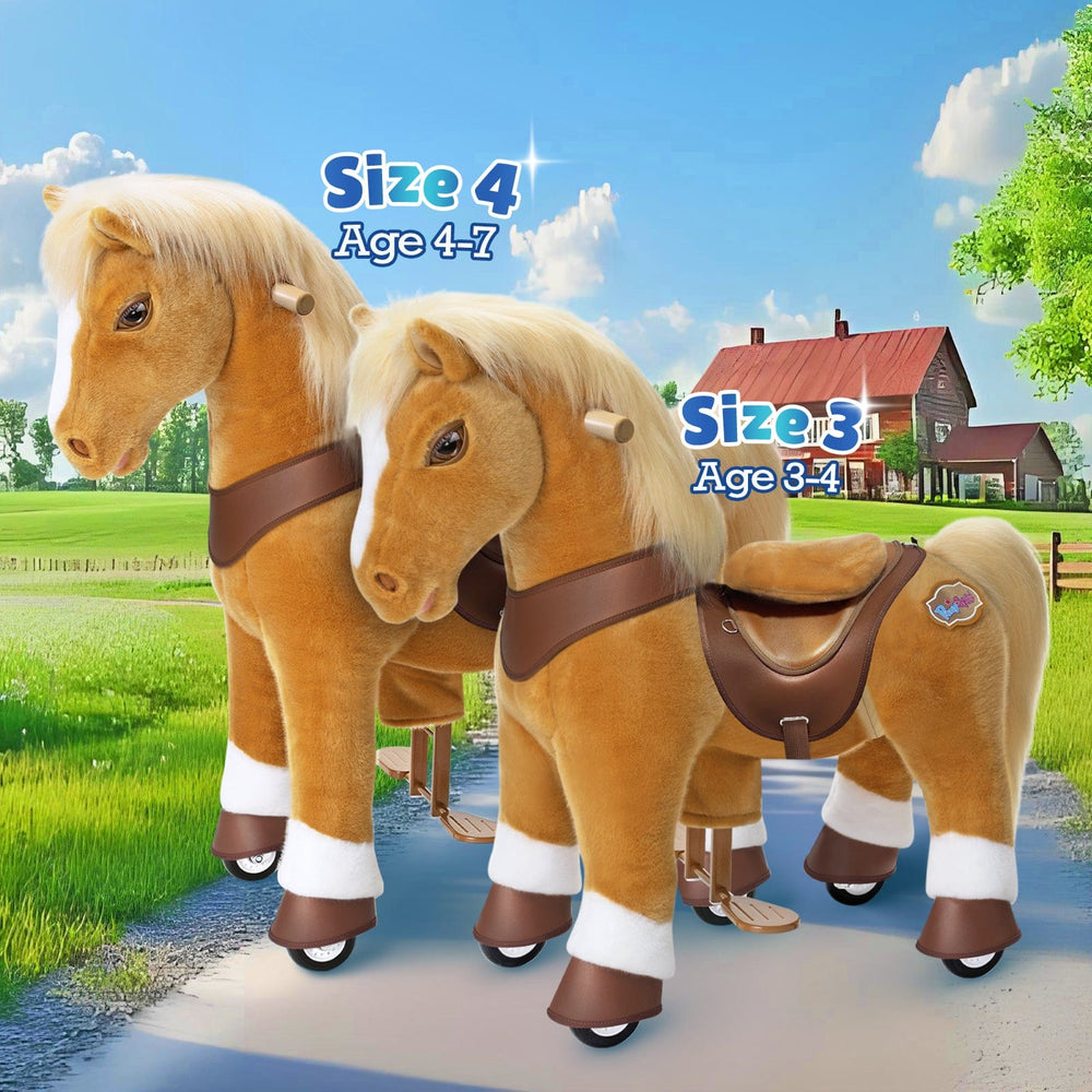 Model Y® Horse Ride-On Toy Age 4–7 – Light Brown  
