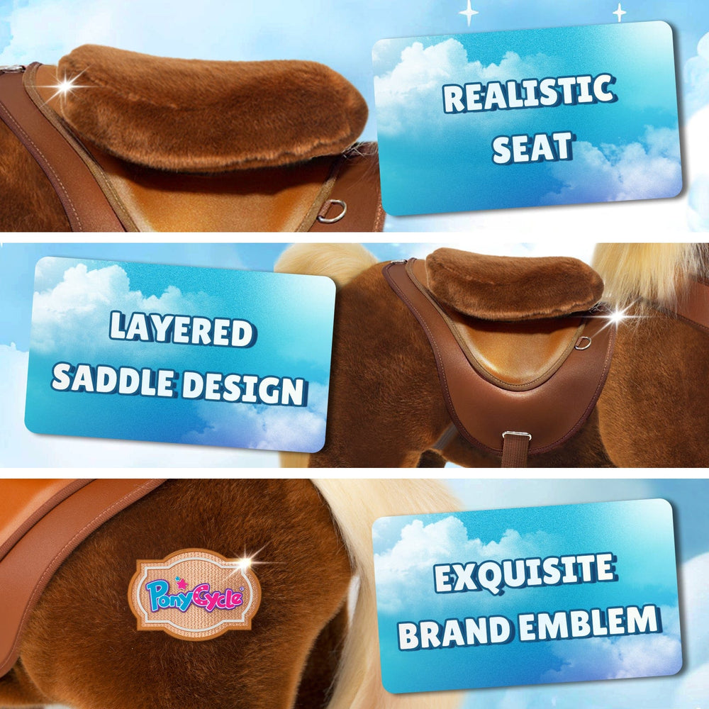 Brown Horse Ride-On Toy - Age 3–4  