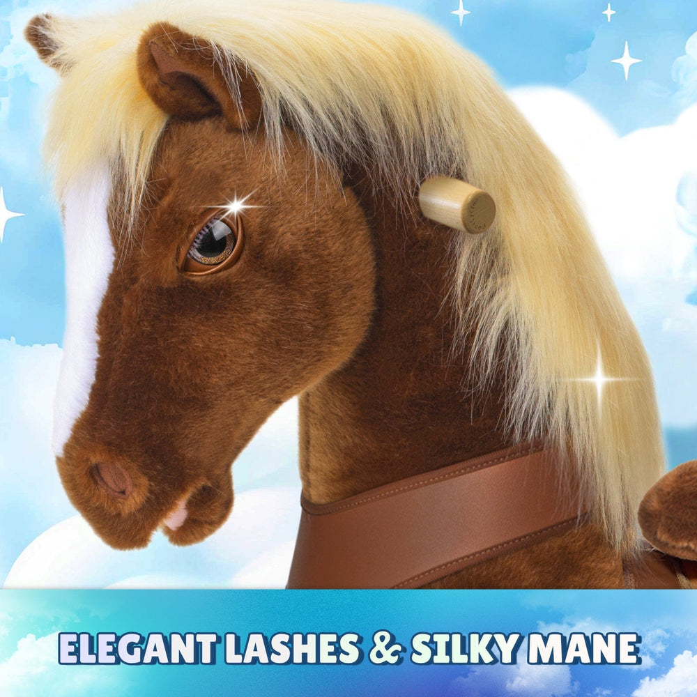 Brown Horse Ride-On Toy - Age 3–4  