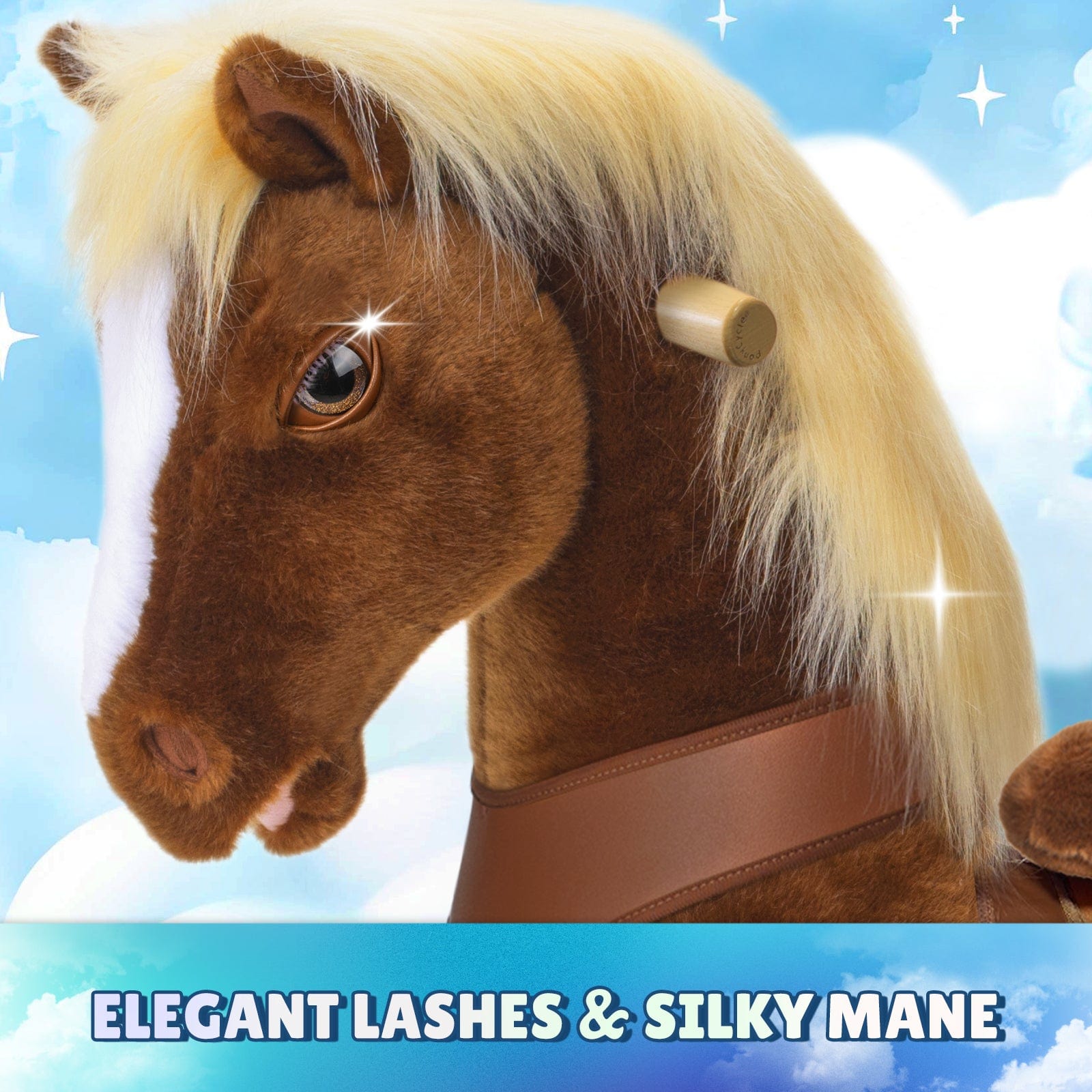 Brown Horse Ride-On Toy - Age 3–4  
