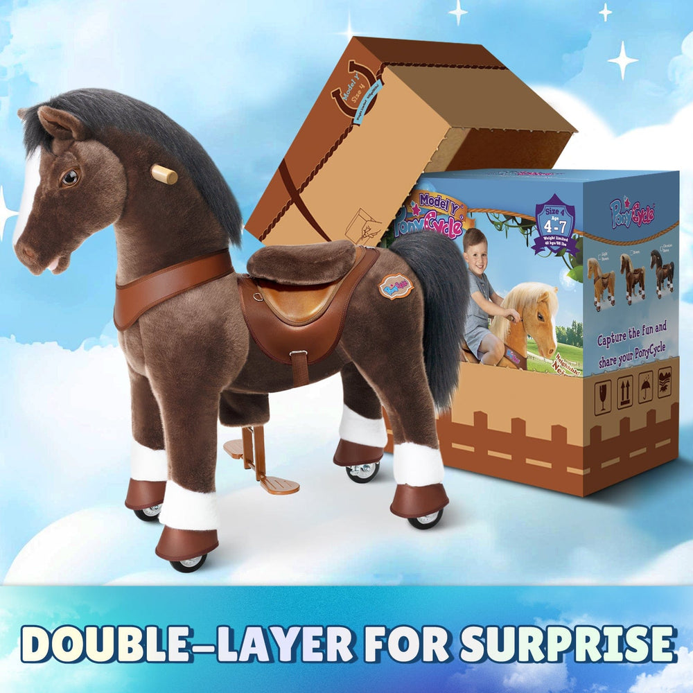 Chocolate Horse Ride-On Toy - Age 4–7  