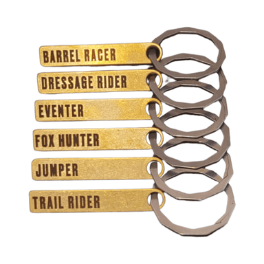 Zootility Definition Brass Bar Keychain - Equine Exchange Tack Shop