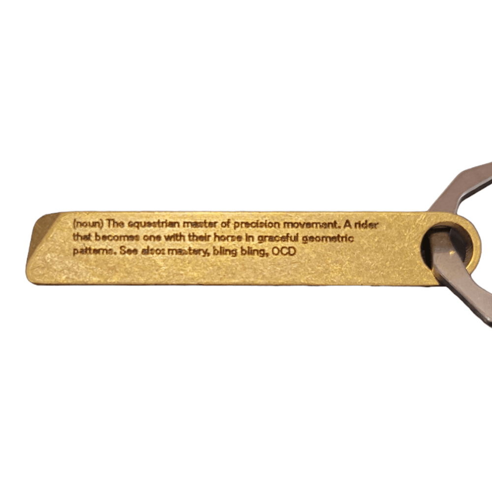 Zootility Definition Brass Bar Keychain - Equine Exchange Tack Shop
