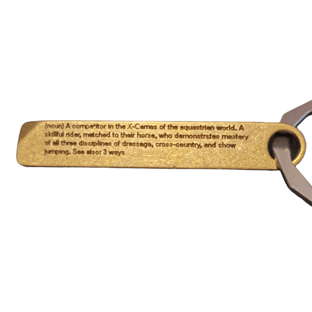 Zootility Definition Brass Bar Keychain - Equine Exchange Tack Shop