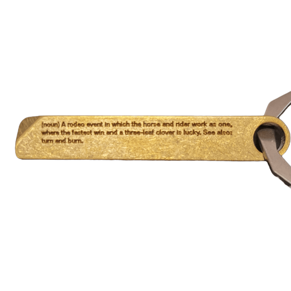 Zootility Definition Brass Bar Keychain - Equine Exchange Tack Shop