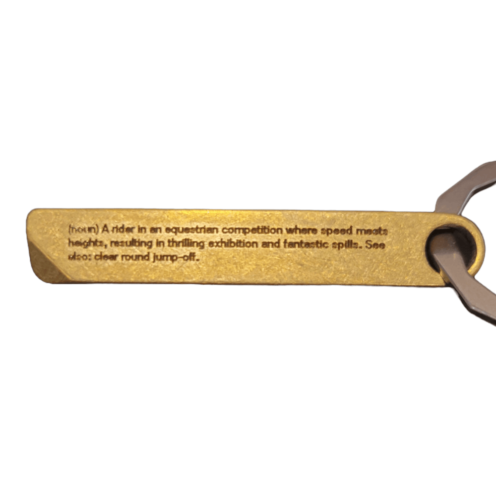 Zootility Definition Brass Bar Keychain - Equine Exchange Tack Shop