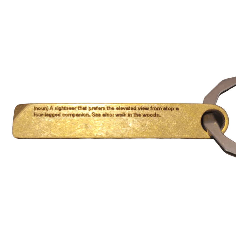 Zootility Definition Brass Bar Keychain - Equine Exchange Tack Shop