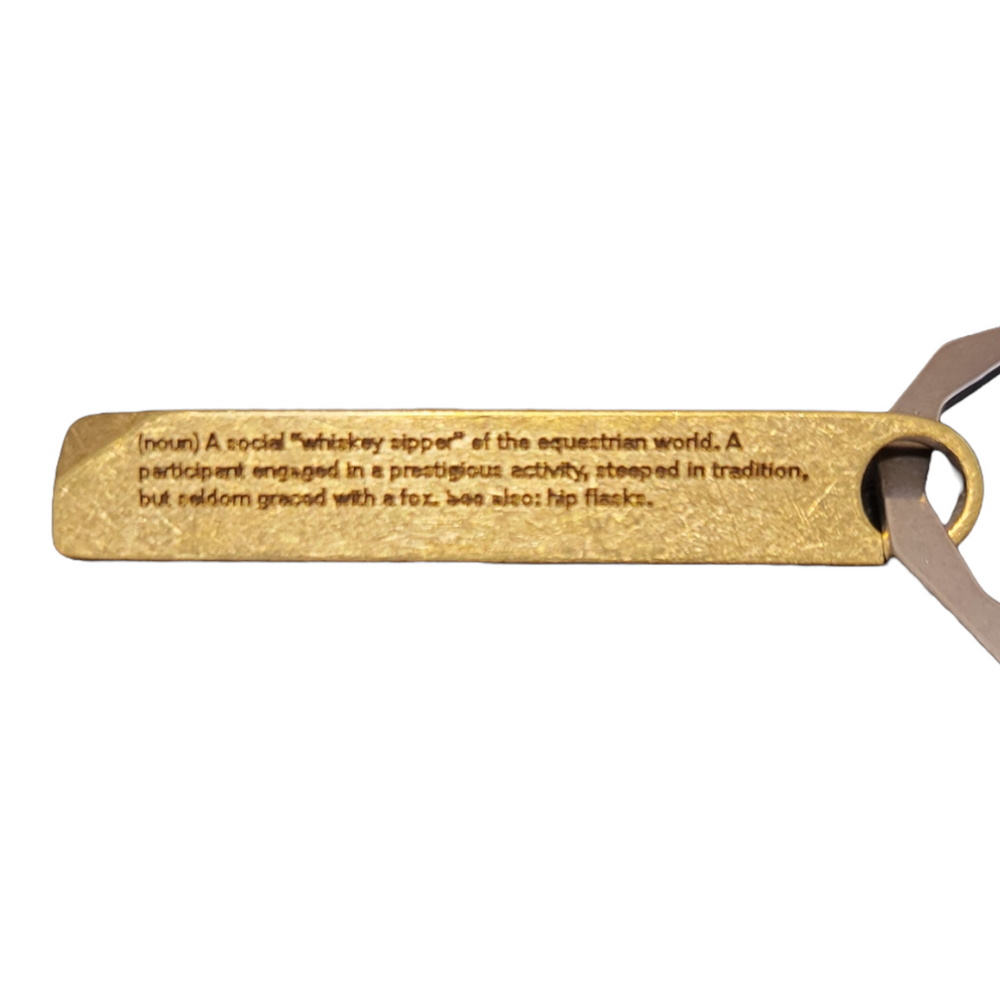 Zootility Definition Brass Bar Keychain - Equine Exchange Tack Shop