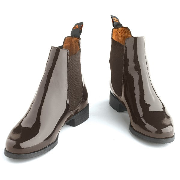 Ovation Finalist Elastic Side Patent Jod Boots - Ladies'
