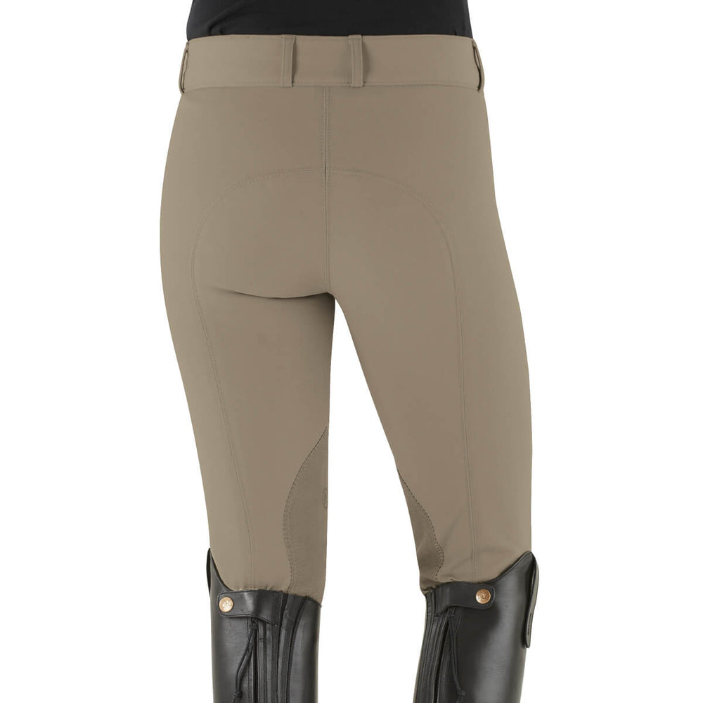 Ovation® Celebrity Slim Secret EuroWeave™ DX Euro Seat Front Zip Knee Patch Breeches - Equine Exchange Tack Shop