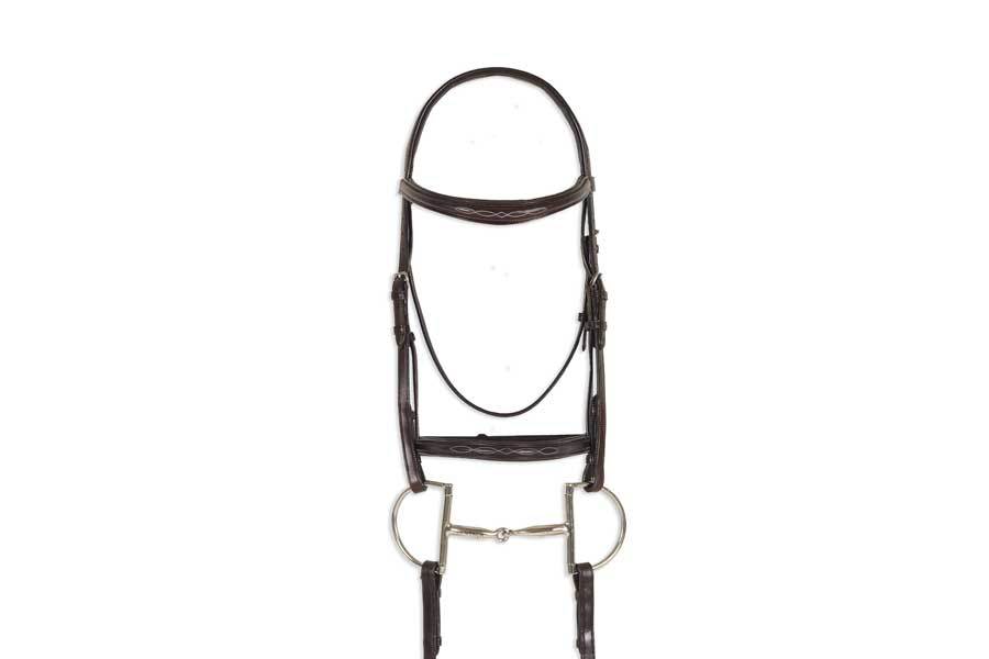 Ovation Breed Fancy Stitched Raised Padded Bridle - Draft Cross