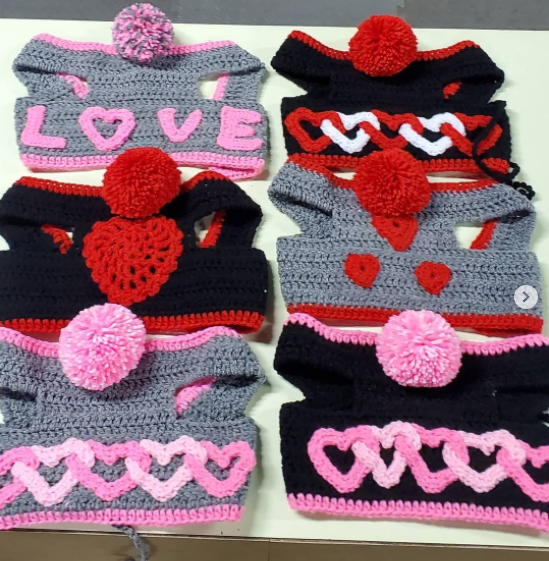 Handmade Valentine's Horse Bonnets
