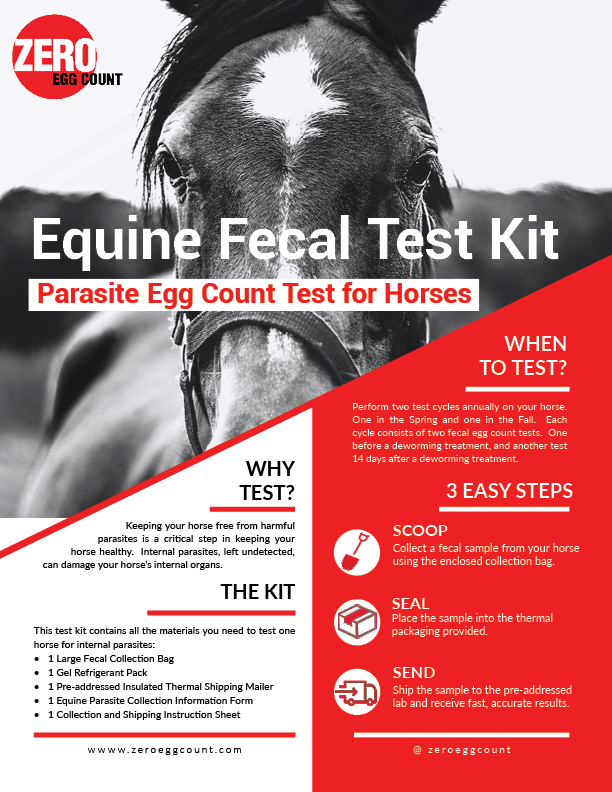 Zero Egg Count Equine Fecal Test Kit