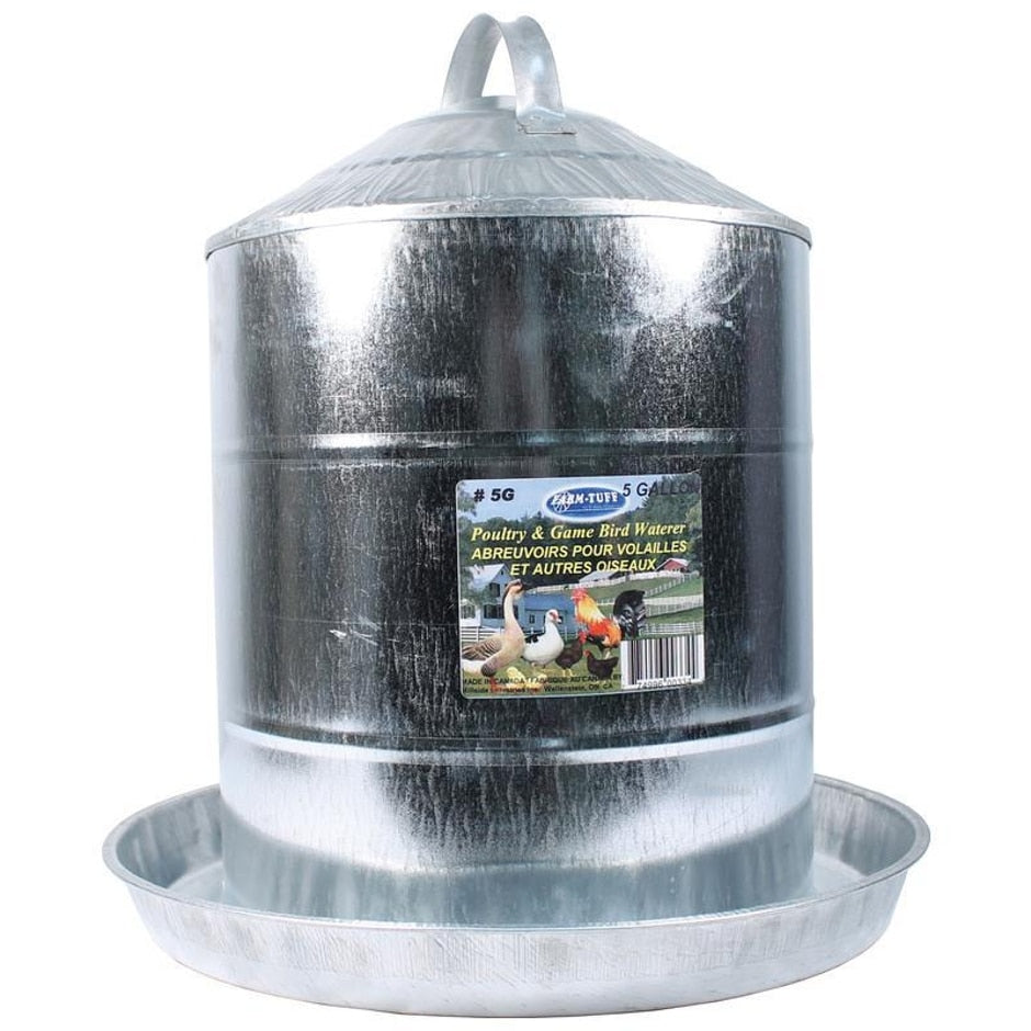 Double Wall Cone Top Galvanized Poultry Fountain