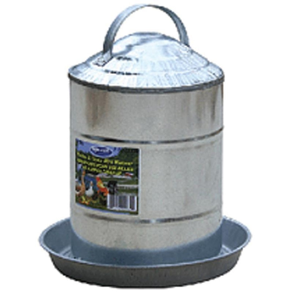 Double Wall Cone Top Galvanized Poultry Wall Fountain